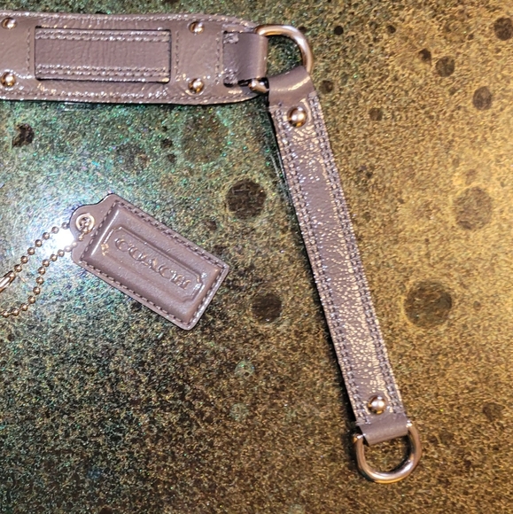 COACH DARK GRAY LEATHER REPLACEMENT SHOULDER STRAP & HANGTAG - Picture 13 of 16